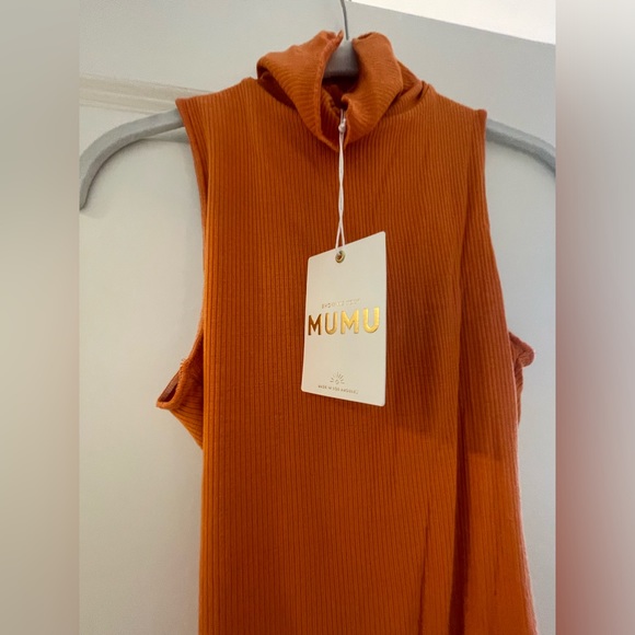 Show Me Your MUMU, Orange turtleneck bodysuit, NEVER WORN, TAGS ON, size small - Picture 2 of 2